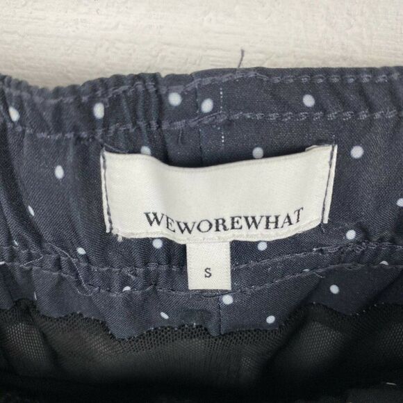 WeWoreWhat Boyfriend Swim Bottoms S Mens Black Micro Polka Dot Mesh Lining - Picture 2 of 8
